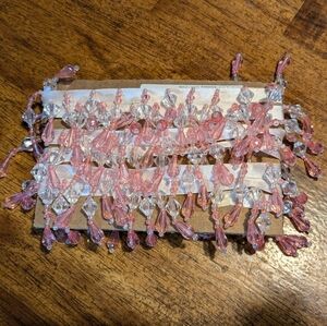 Pink beaded trim